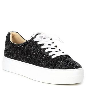 Betsy Johnson - Sidny Rhinestone Embellished Platform Lace-Up Sneakers